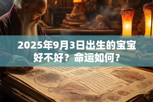 2026年9月3日出生的宝宝好不好？命运如何？