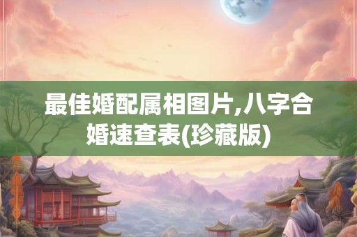 最佳婚配属相图片,八字合婚速查表(珍藏版)