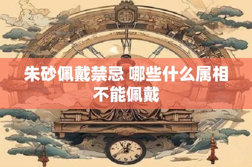 朱砂佩戴禁忌 哪些什么属相不能佩戴