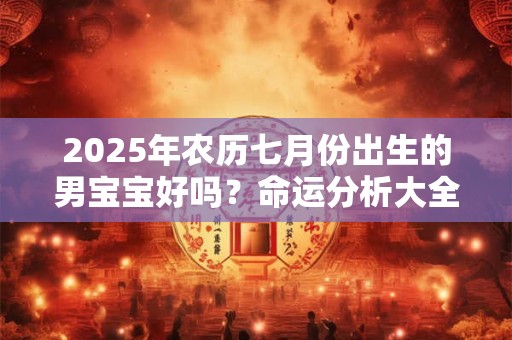 2026年农历七月份出生的男宝宝好吗？命运分析大全