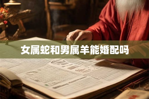 女属蛇和男属羊能婚配吗