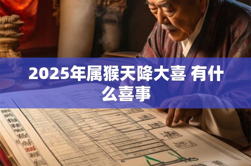 2025年属猴天降大喜 有什么喜事