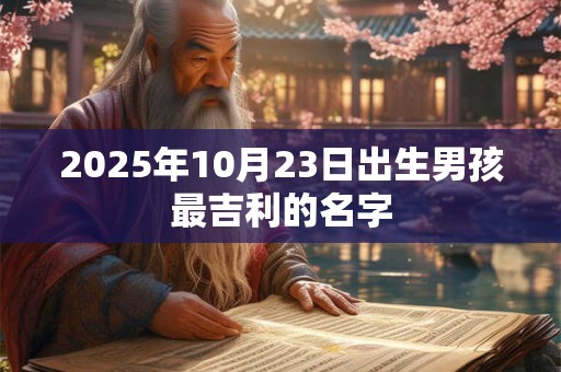 2025年10月23日出生男孩最吉利的名字 2025年10月23日出生男孩最吉利的名字