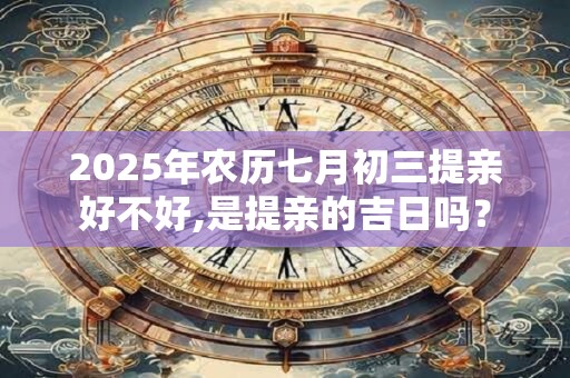 2026年农历七月初三提亲好不好,是提亲的吉日吗? 2026年农历七月初三提亲好不好,是提亲的吉日吗?