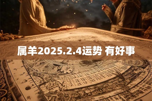 属羊2025.2.4运势 有好事