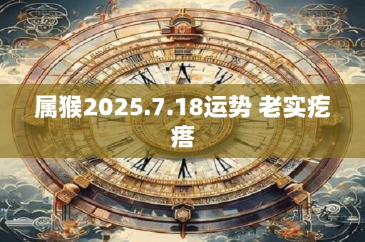 属猴2025.7.18运势 老实疙瘩
