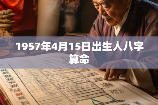 1957年4月15日出生人八字算命 1957年4月15日出生人八字算命