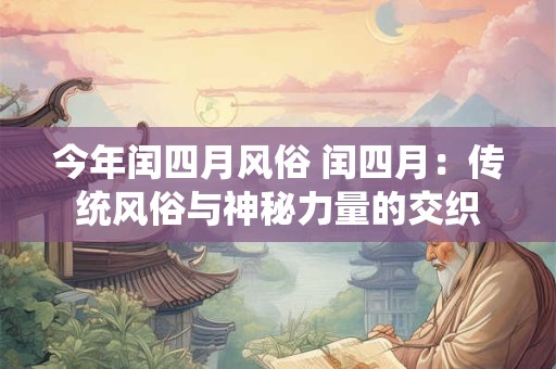 今年闰四月风俗 闰四月：传统风俗与神秘力量的交织