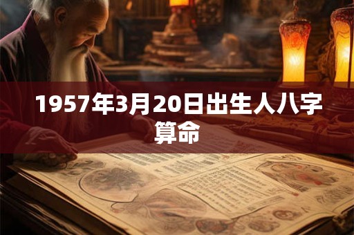 1957年3月20日出生人八字算命
