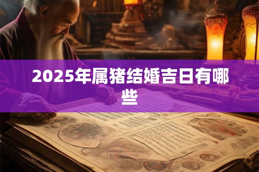 2025年属猪结婚吉日有哪些