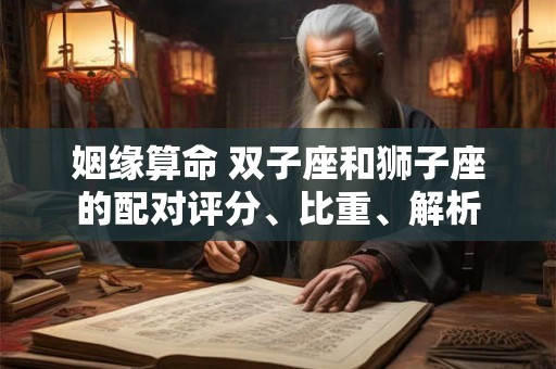 姻缘算命 双子座和狮子座的配对评分、比重、解析