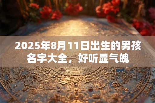 2025年8月11日出生的男孩名字大全，好听显气魄