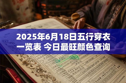 2025年6月18日五行穿衣一览表 今日最旺颜色查询