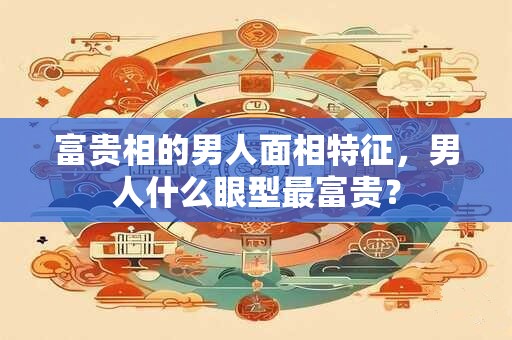 富贵相的男人面相特征，男人什么眼型最富贵？
