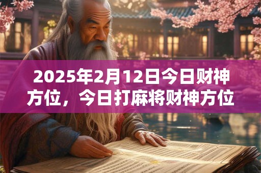 2025年2月12日今日财神方位，今日打麻将财神方位一览表