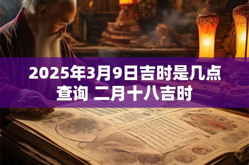 2025年3月9日吉时是几点查询 二月十八吉时