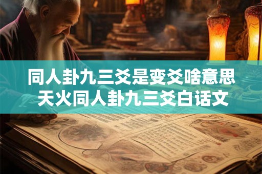 同人卦九三爻是变爻啥意思 天火同人卦九三爻白话文解释