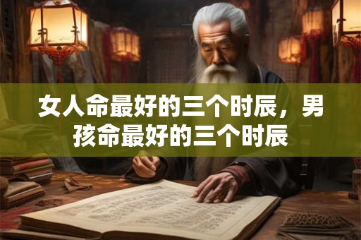 女人命最好的三个时辰，男孩命最好的三个时辰