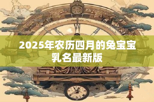 2026年农历四月的兔宝宝乳名最新版