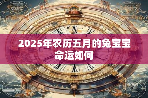 2026年农历五月的兔宝宝命运如何