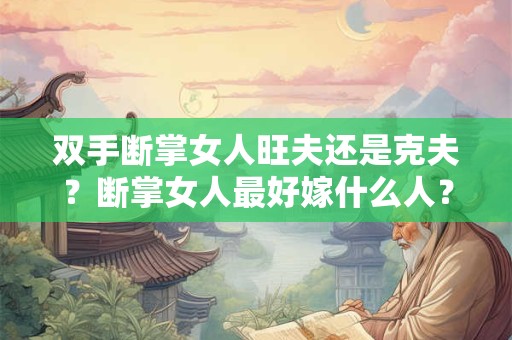 双手断掌女人旺夫还是克夫？断掌女人最好嫁什么人？