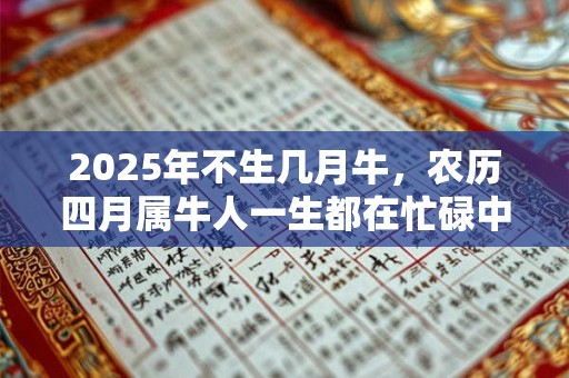 2025年不生几月牛，农历四月属牛人一生都在忙碌中度过