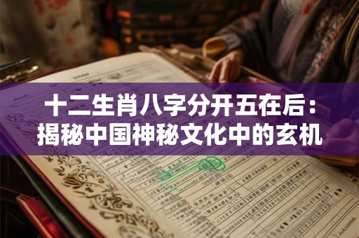 十二生肖八字分开五在后:揭秘中国神秘文化中的玄机 十二生肖八字分开五在后:揭秘中国神秘文化中的玄机