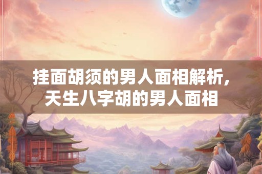 挂面胡须的男人面相解析,天生八字胡的男人面相