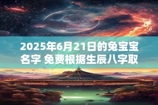 2025年6月21日的兔宝宝名字 免费根据生辰八字取名