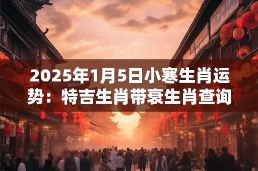 2025年1月5日小寒生肖运势：特吉生肖带衰生肖查询