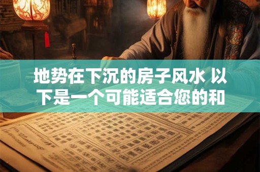 地势在下沉的房子风水 以下是一个可能适合您的和