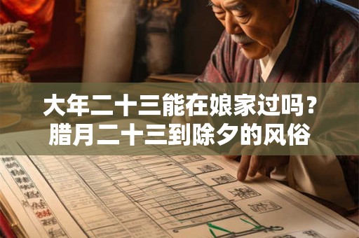 大年二十三能在娘家过吗？腊月二十三到除夕的风俗