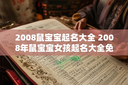 2008鼠宝宝起名大全 2008年鼠宝宝女孩起名大全免费
