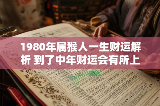 1980年属猴人一生财运解析 到了中年财运会有所上升
