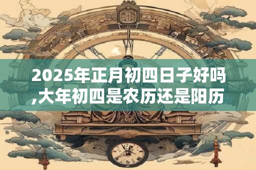 2026年正月初四日子好吗,大年初四是农历还是阳历？