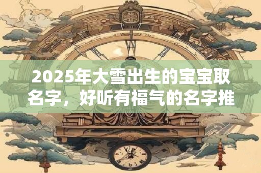 2025年大雪出生的宝宝取名字，好听有福气的名字推荐