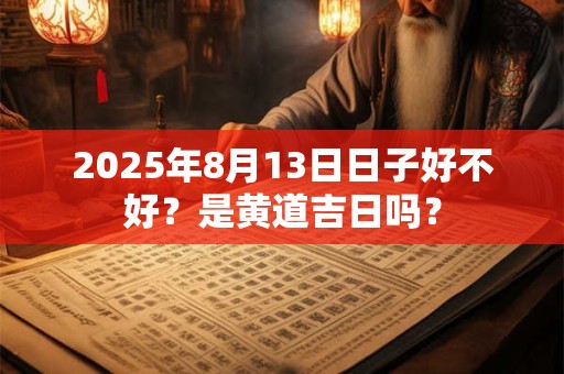 2025年8月13日日子好不好?是黄道吉日吗? 2025年8月13日日子好不好?是黄道吉日吗?