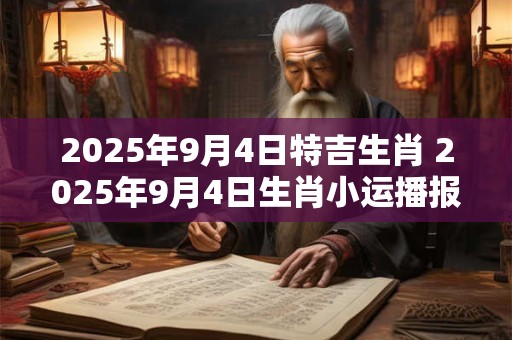 2025年9月4日特吉生肖 2025年9月4日生肖小运播报 2025年9月4日特吉生肖 2025年9月4日生肖小运播报