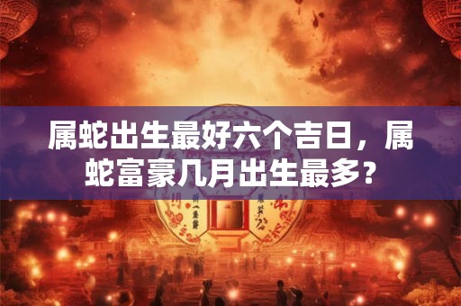 属蛇出生最好六个吉日，属蛇富豪几月出生最多？