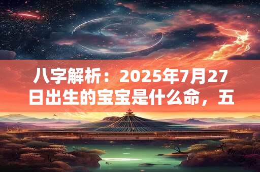 八字解析：2025年7月27日出生的宝宝是什么命，五行缺什么