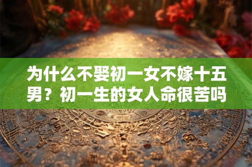 为什么不娶初一女不嫁十五男？初一生的女人命很苦吗？