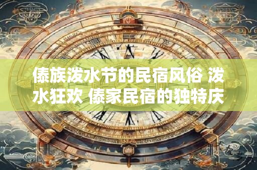 傣族泼水节的民宿风俗 泼水狂欢 傣家民宿的独特庆典