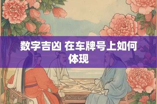 数字吉凶 在车牌号上如何体现