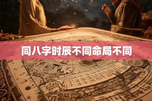 同八字时辰不同命局不同