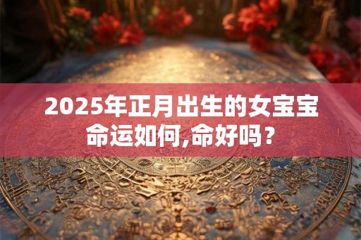 2025年正月出生的女宝宝命运如何,命好吗？