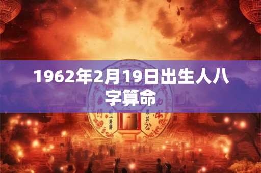 1962年2月19日出生人八字算命 1962年2月19日出生人八字算命