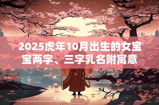 2025虎年10月出生的女宝宝两字、三字乳名附寓意