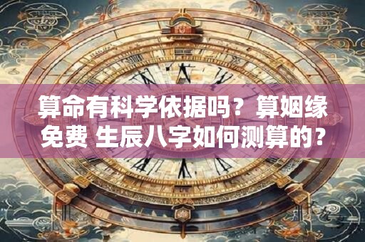 算命有科学依据吗？算姻缘免费 生辰八字如何测算的？