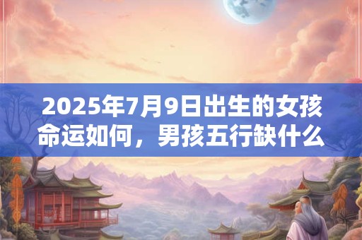 2025年7月9日出生的女孩命运如何，男孩五行缺什么