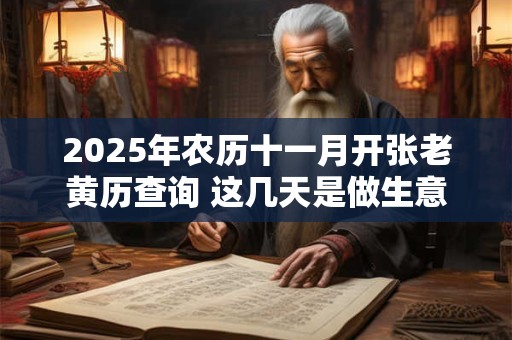 2025年农历十一月开张老黄历查询 这几天是做生意吉日